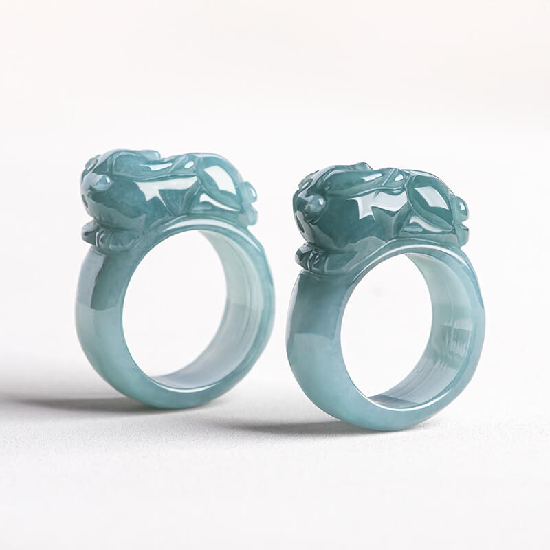 Feng Shui Pixiu Ring - Jade Stone Ring