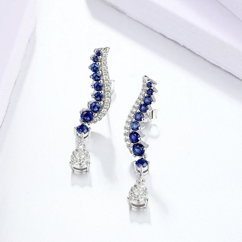 Achievement Earrings - Sapphire Drop Earrings