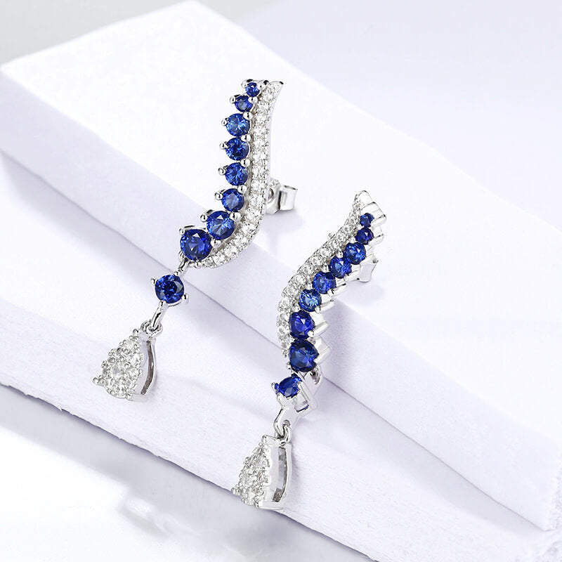 Achievement Earrings - Sapphire Drop Earrings