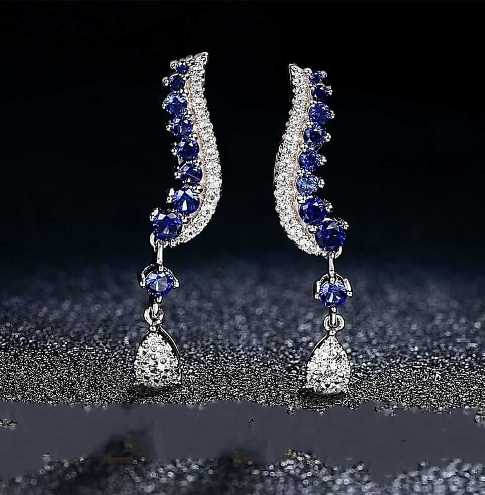 Achievement Earrings - Sapphire Drop Earrings