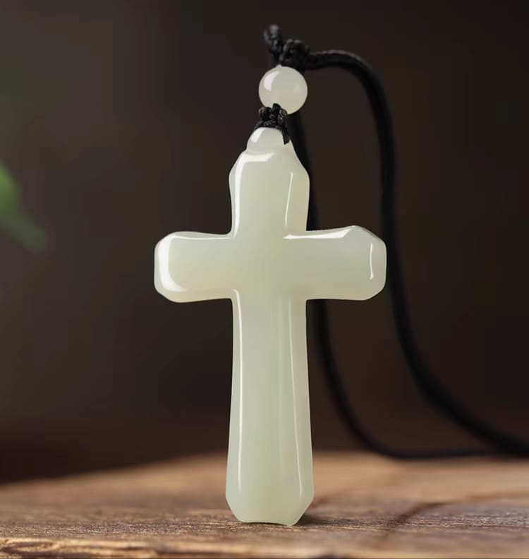 jade cross necklace