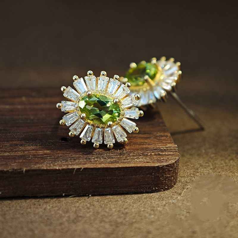 Peridot Stud Earrings - August Birthstone Jewelry