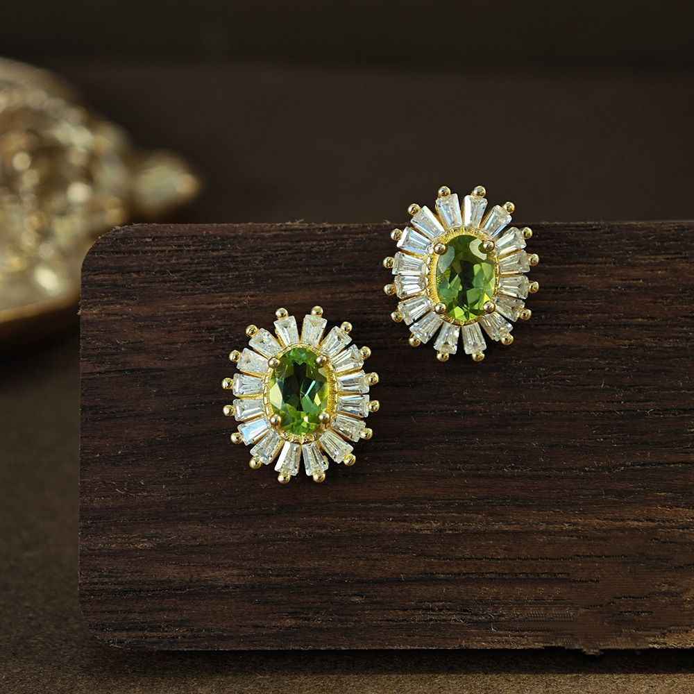 Peridot Stud Earrings - August Birthstone Jewelry