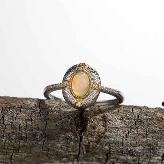 Vintage Opal Rings - Oval Opal Ring