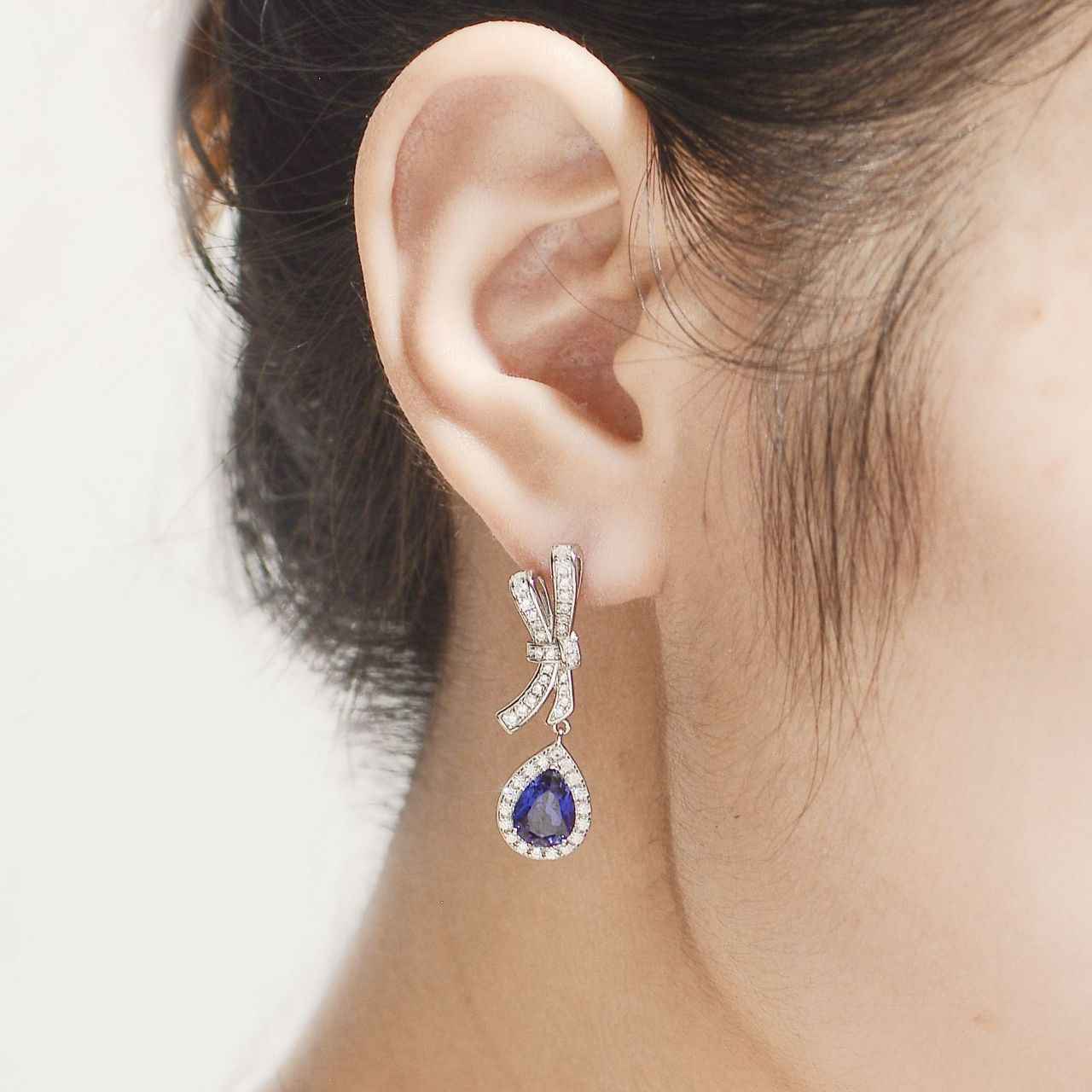 sapphire drop earrings