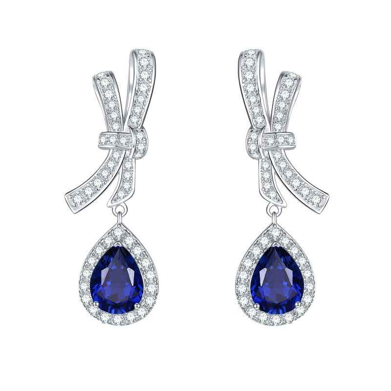 sapphire drop earrings