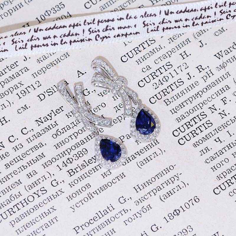 sapphire drop earrings