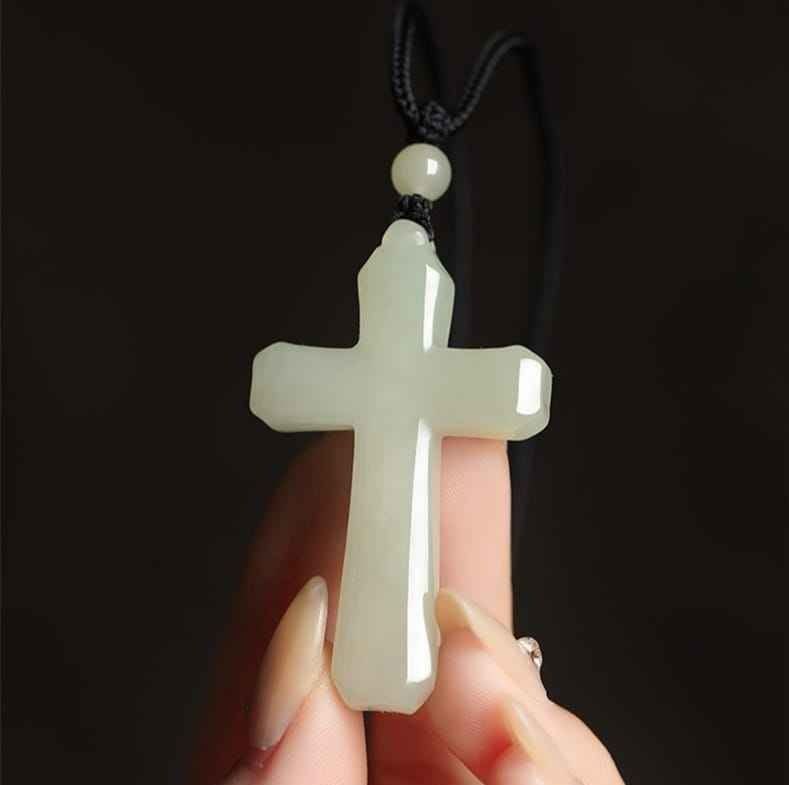 jade cross necklace