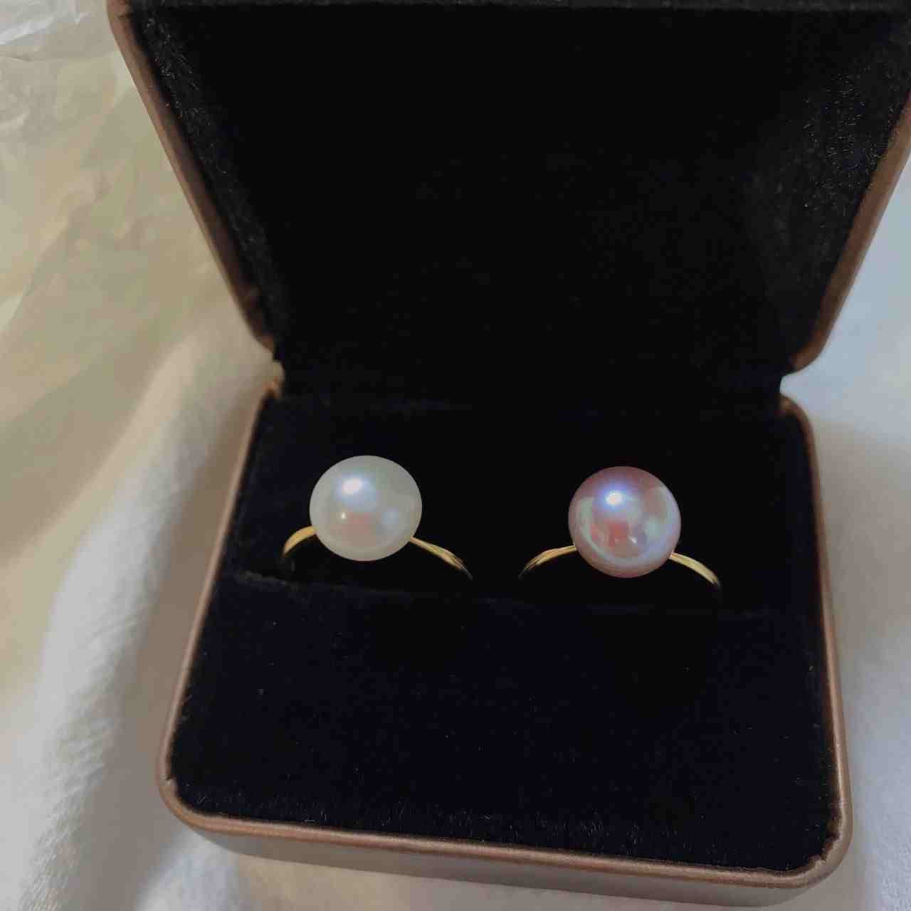 Gold Pearl Rings - June Birthstone Ring