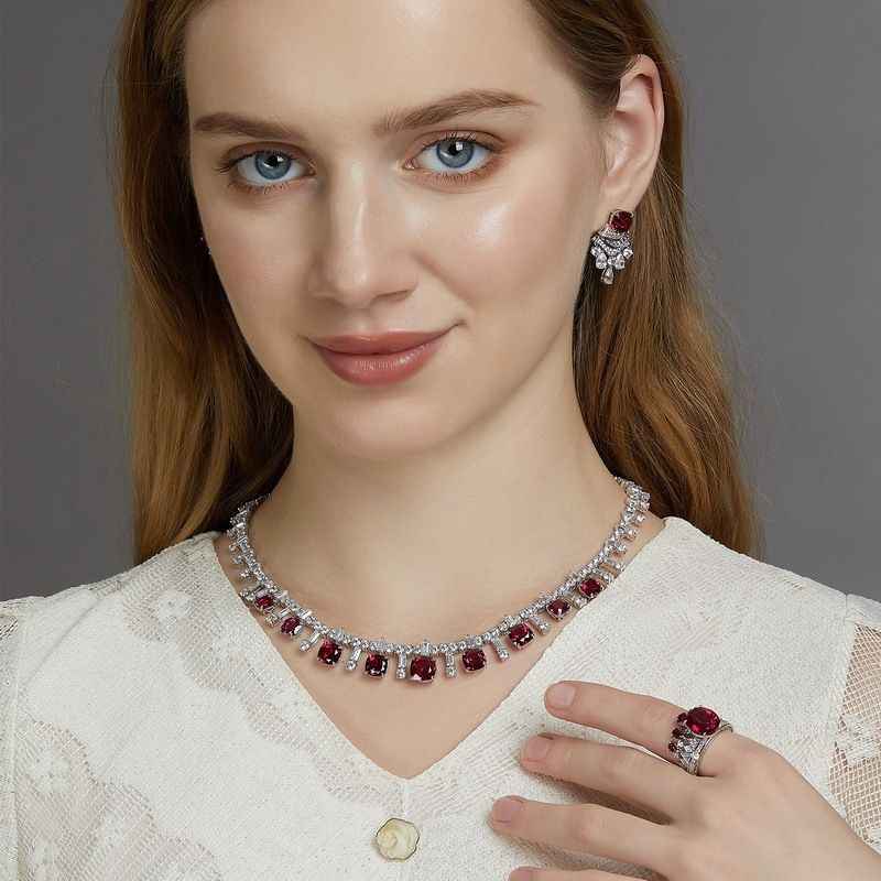 Silver Ruby Necklace - Success Necklace