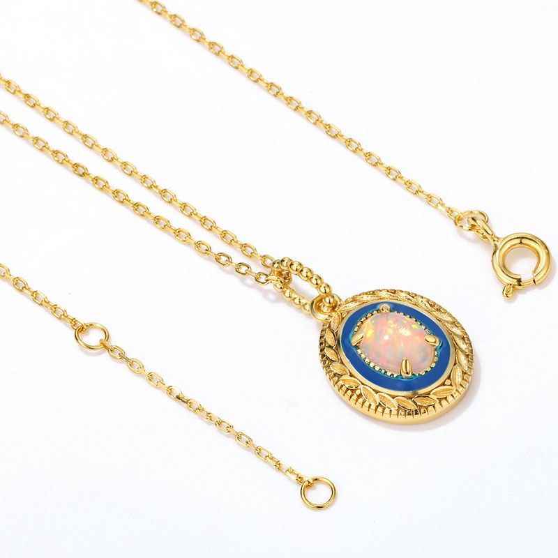 Opal Gold Necklace - October Birthstone Necklace