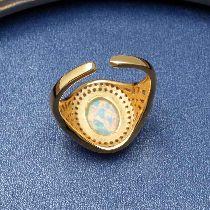 Gold Opal Ring - October Birthstone Jewelry