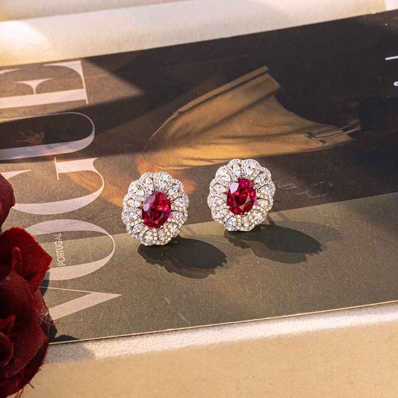 Ruby Stud Earrings - July Birthstone Jewelry