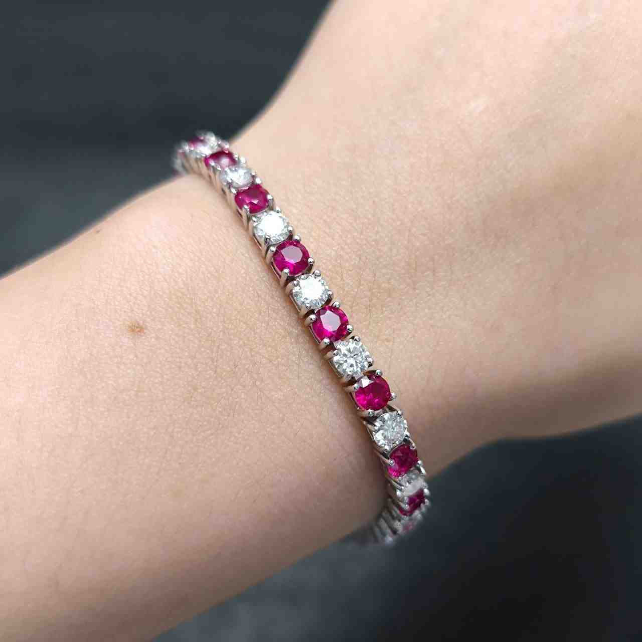 Ruby Tennis Bracelet - July Birthstone Jewelry