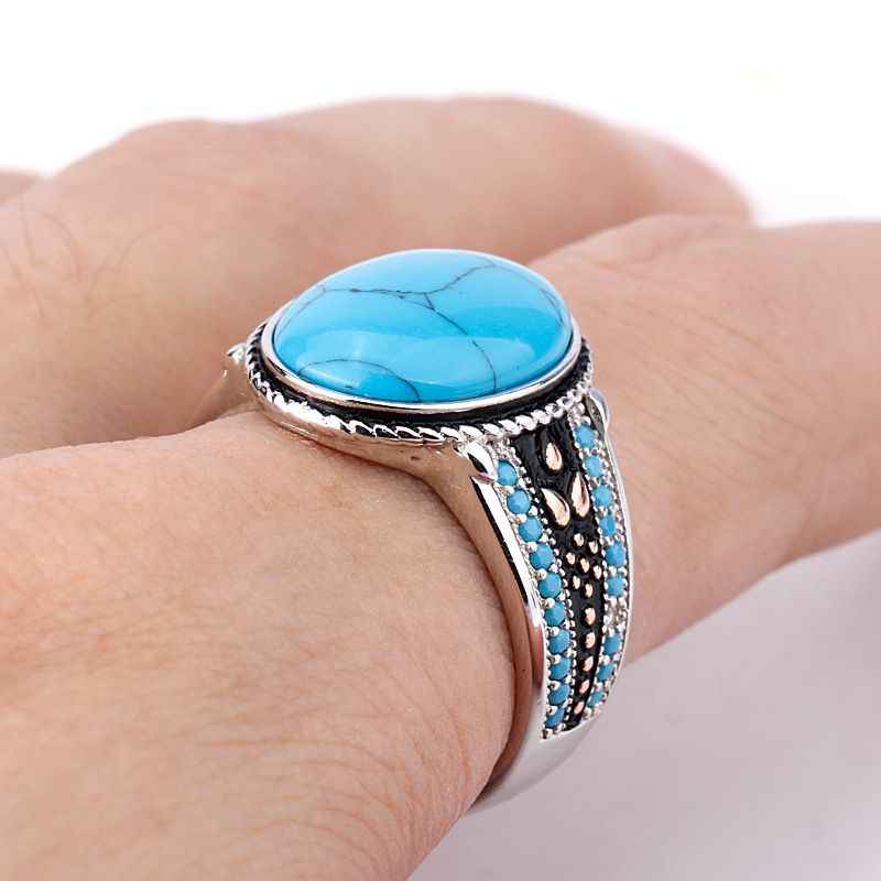 Mens Turquoise Rings - December Birthstone Jewelry