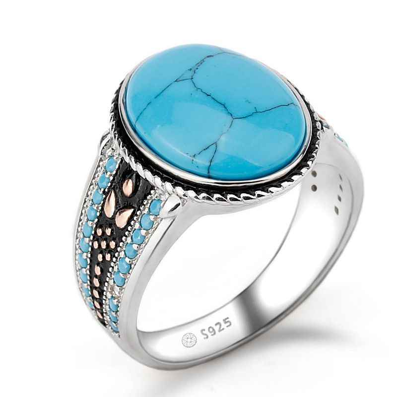 Mens Turquoise Rings - December Birthstone Jewelry