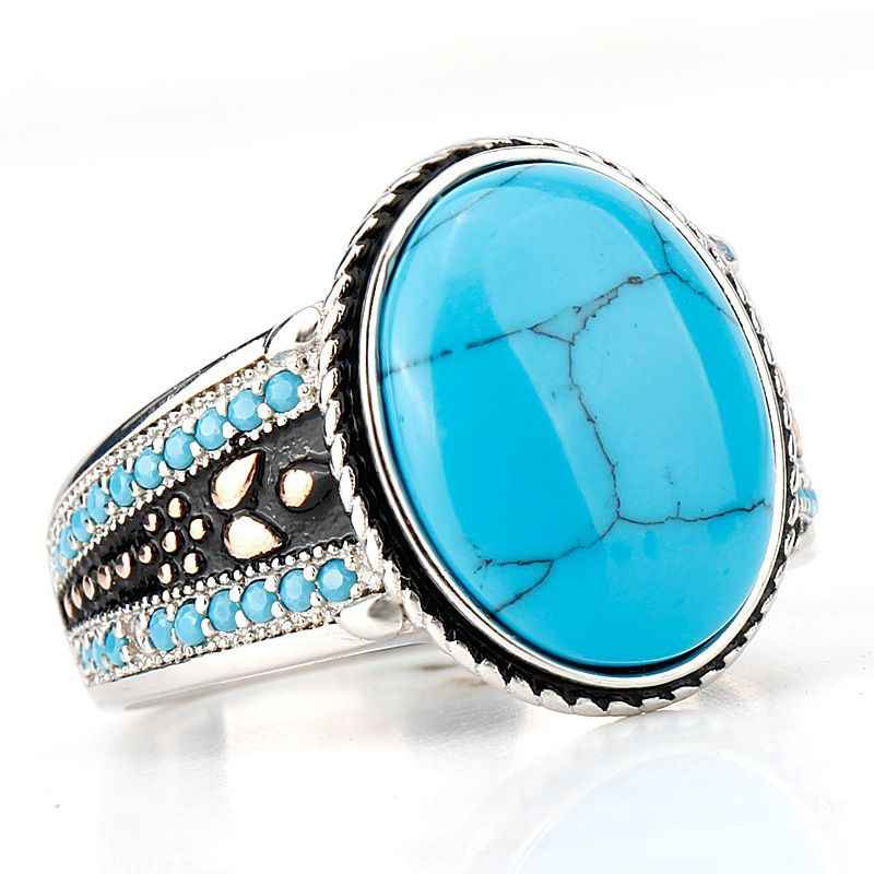 Mens Turquoise Rings - December Birthstone Jewelry