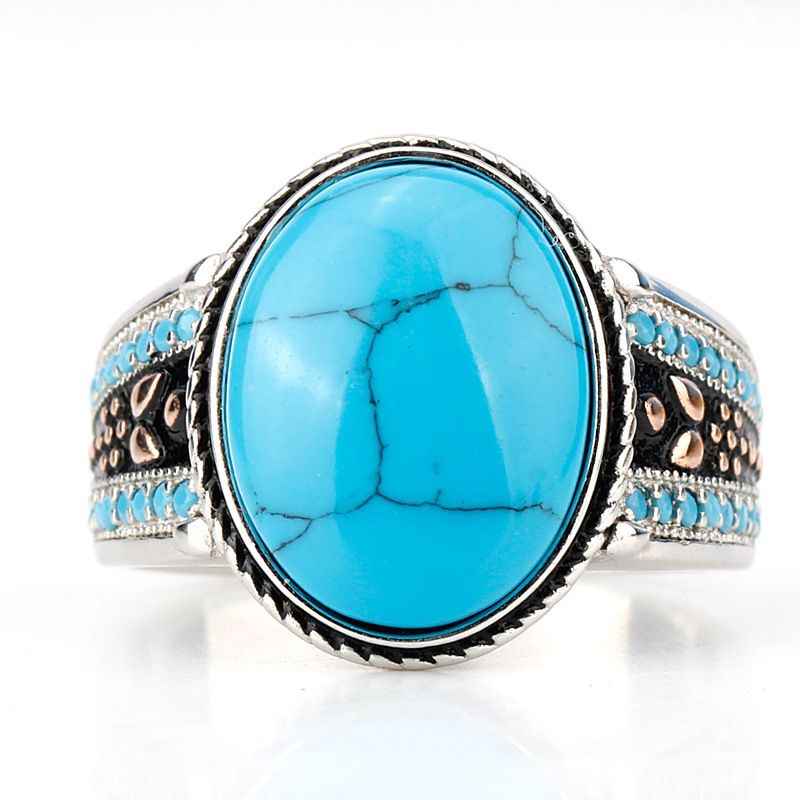 Mens Turquoise Rings - December Birthstone Jewelry