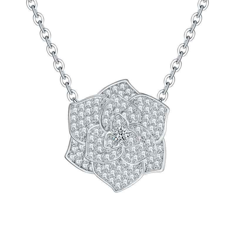 Wedding Diamond Necklace - Camellia Jewelry