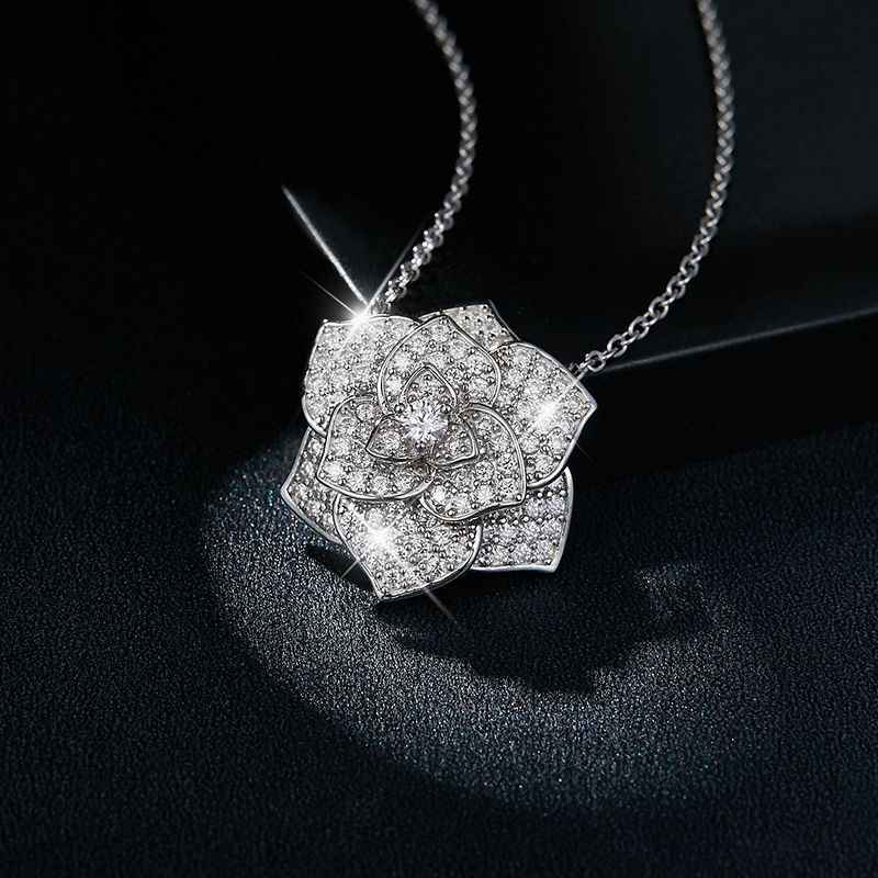 Wedding Diamond Necklace - Camellia Jewelry