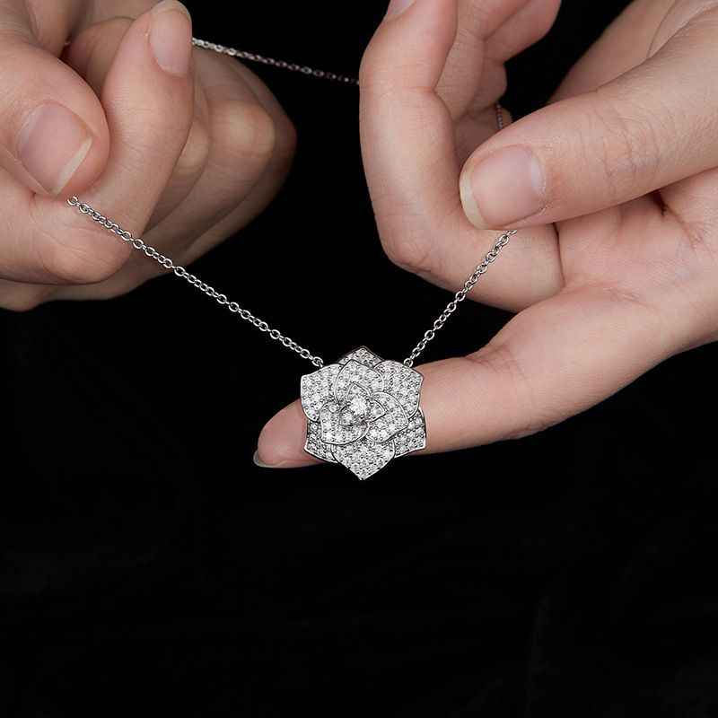 Wedding Diamond Necklace - Camellia Jewelry