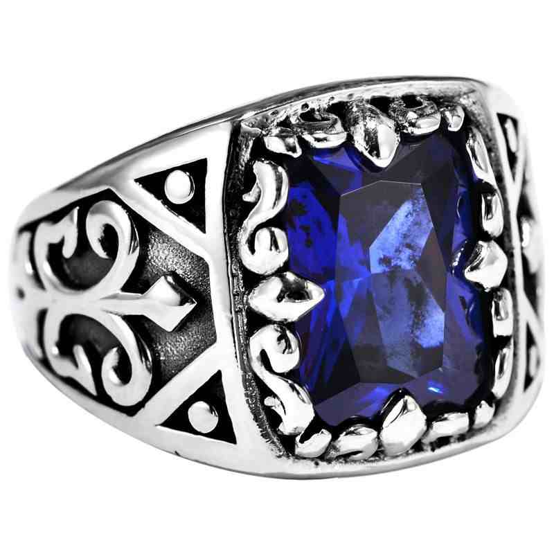 Sapphire Ring Men - September Birthstone Jewelry