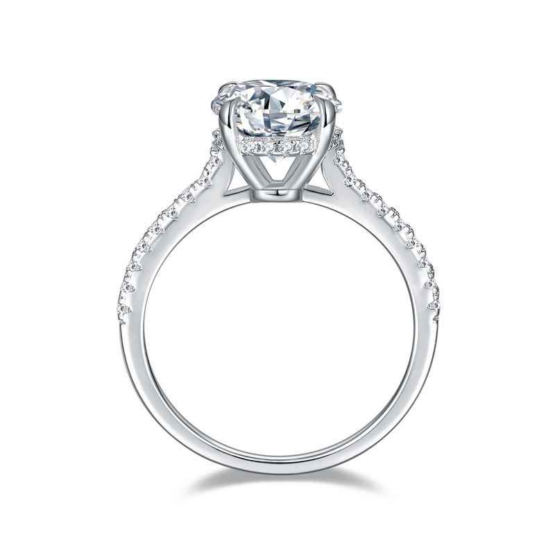 Round Diamond Ring - Certified Moissanite Wedding Ring