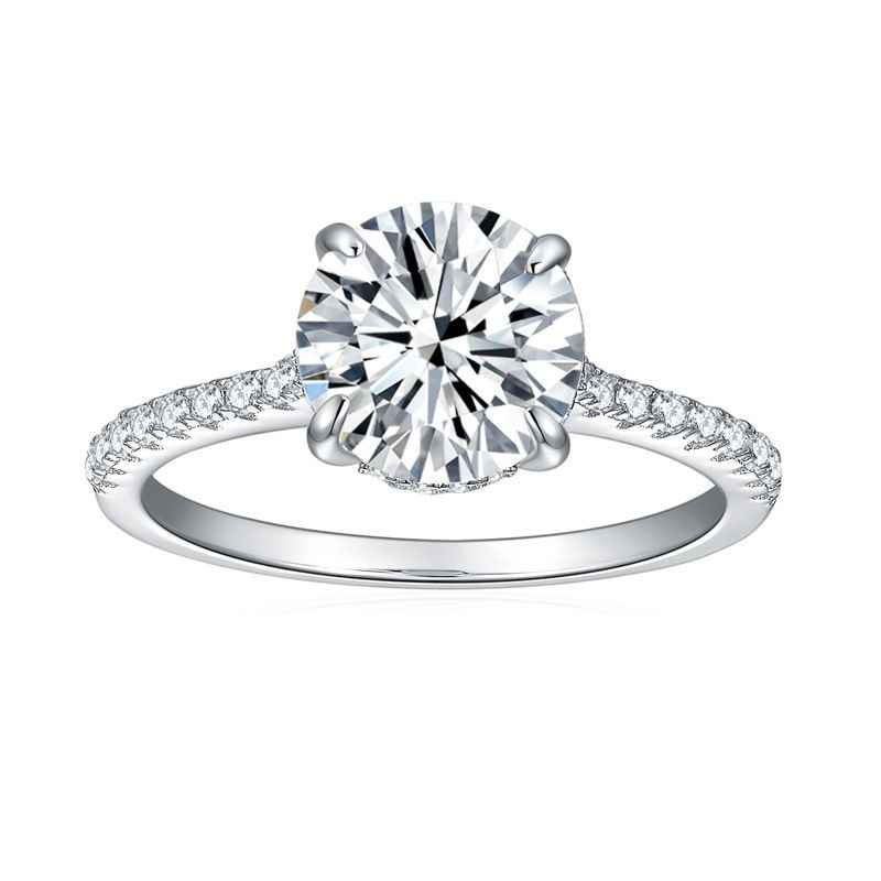 Round Diamond Ring - Certified Moissanite Wedding Ring