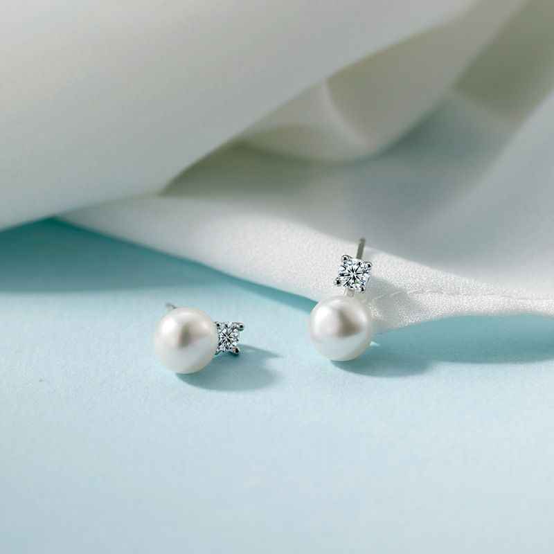 Pearl Stud Earrings - June Birthstone Jewelry