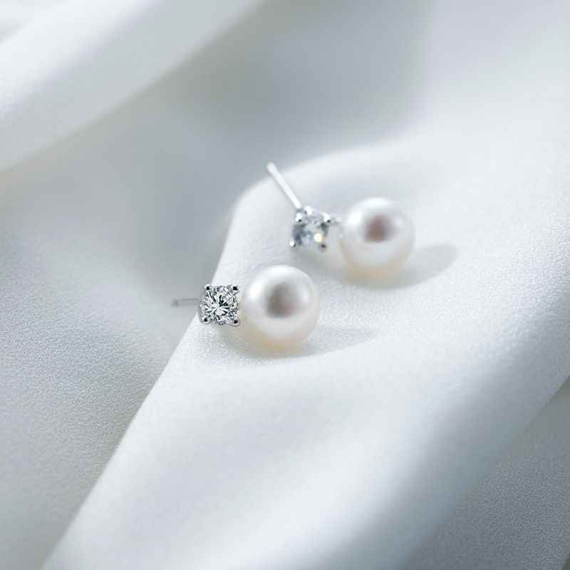 Pearl Stud Earrings - June Birthstone Jewelry