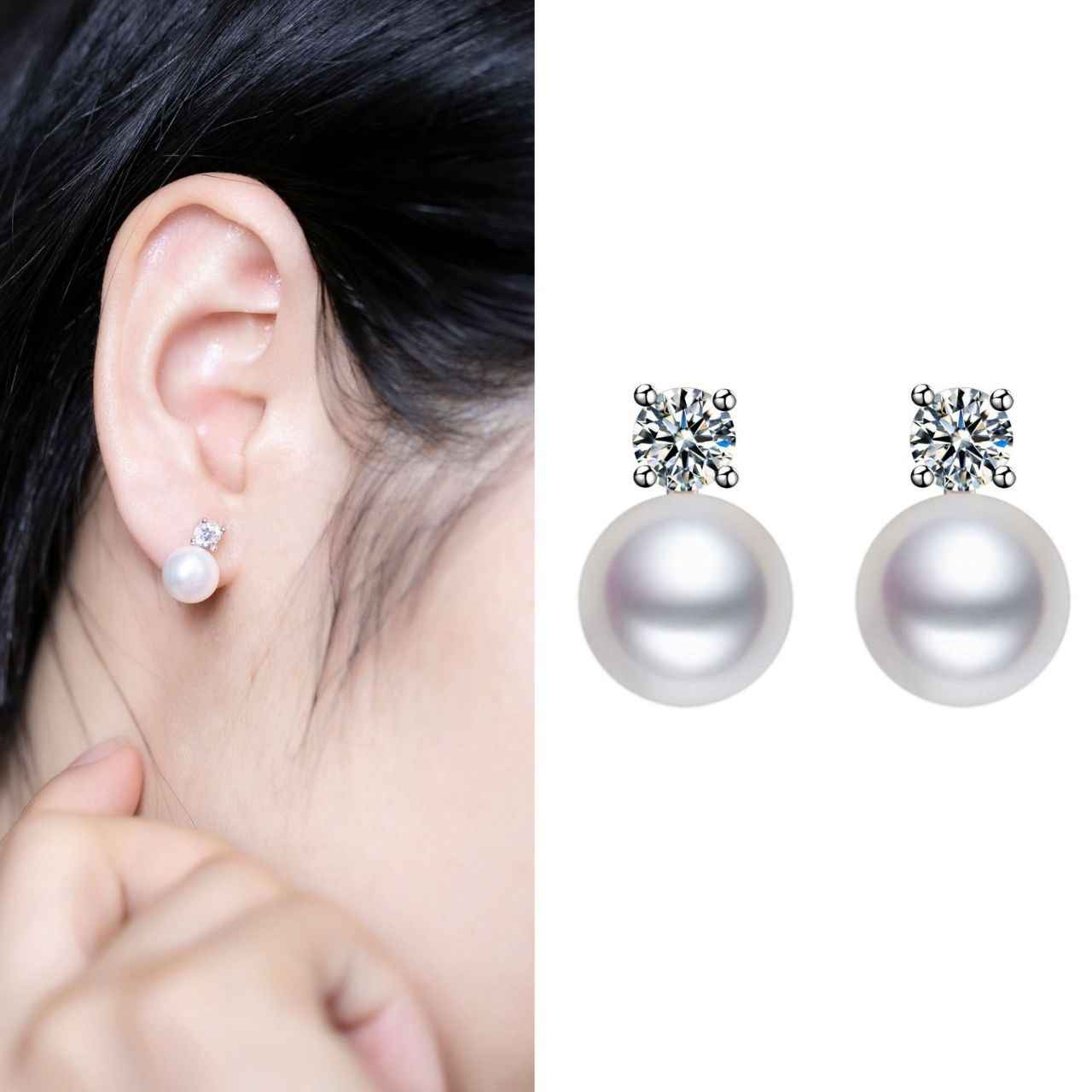 Pearl Stud Earrings - June Birthstone Jewelry