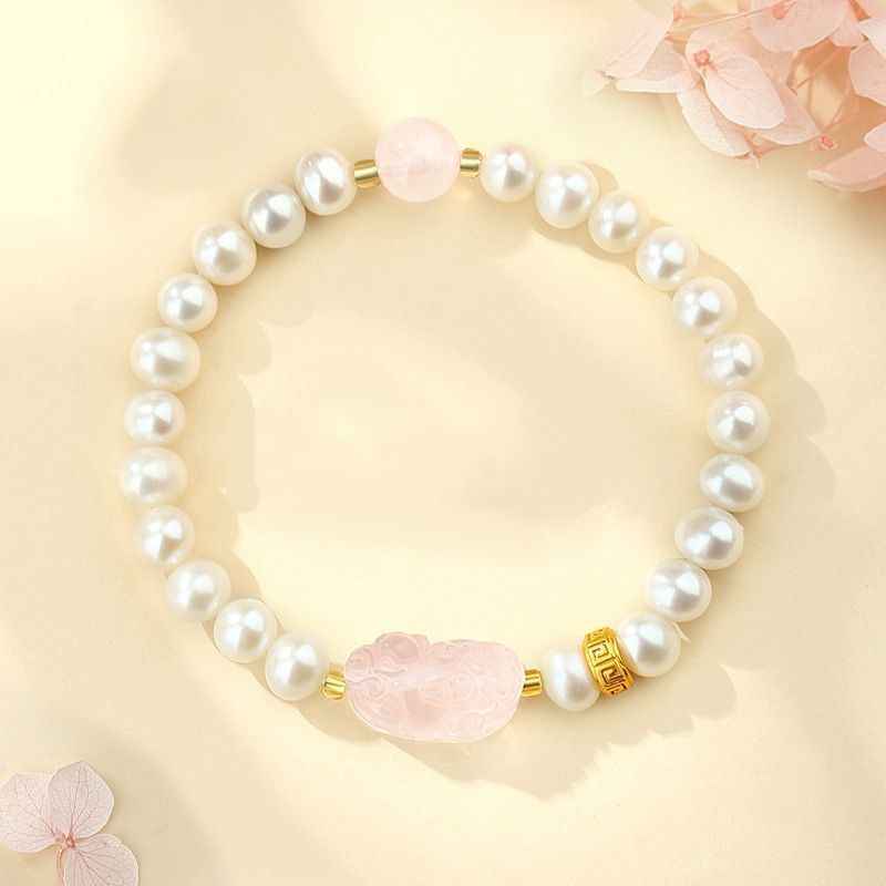 Rose Quartz Crystal Bracelet - Pixiu Bracelet