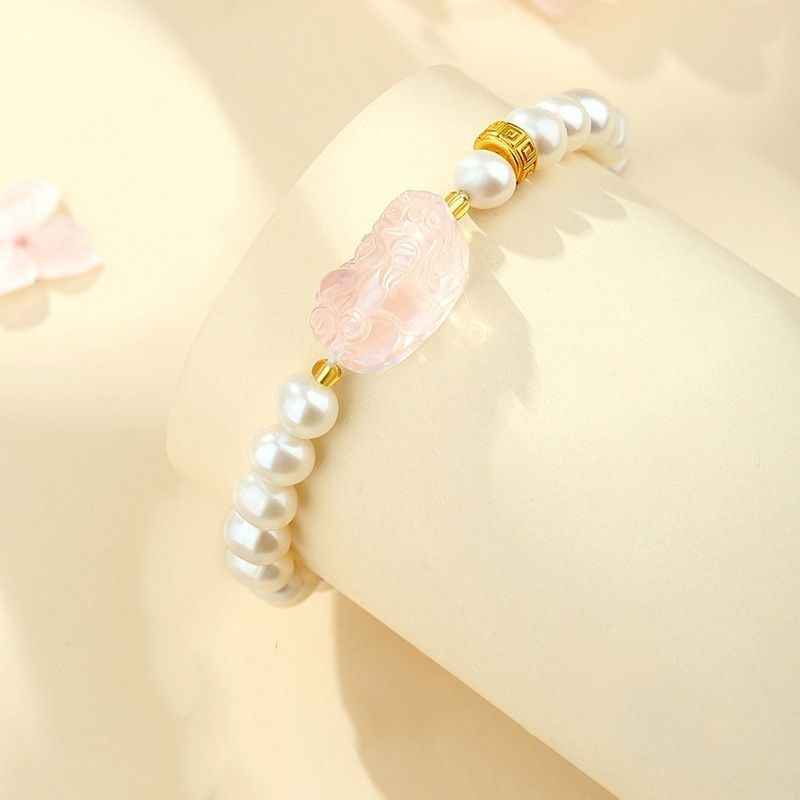 Rose Quartz Crystal Bracelet - Pixiu Bracelet