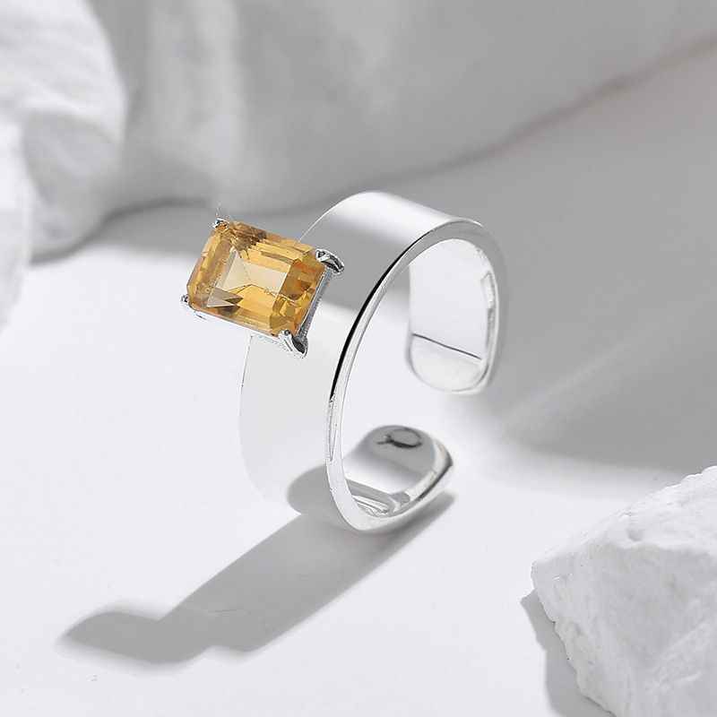 Citrine Rings - Rectangle Ring