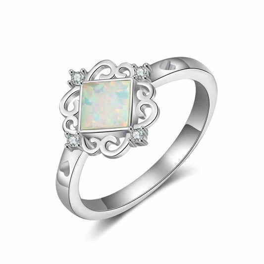 White Opal Ring - Protection Ring