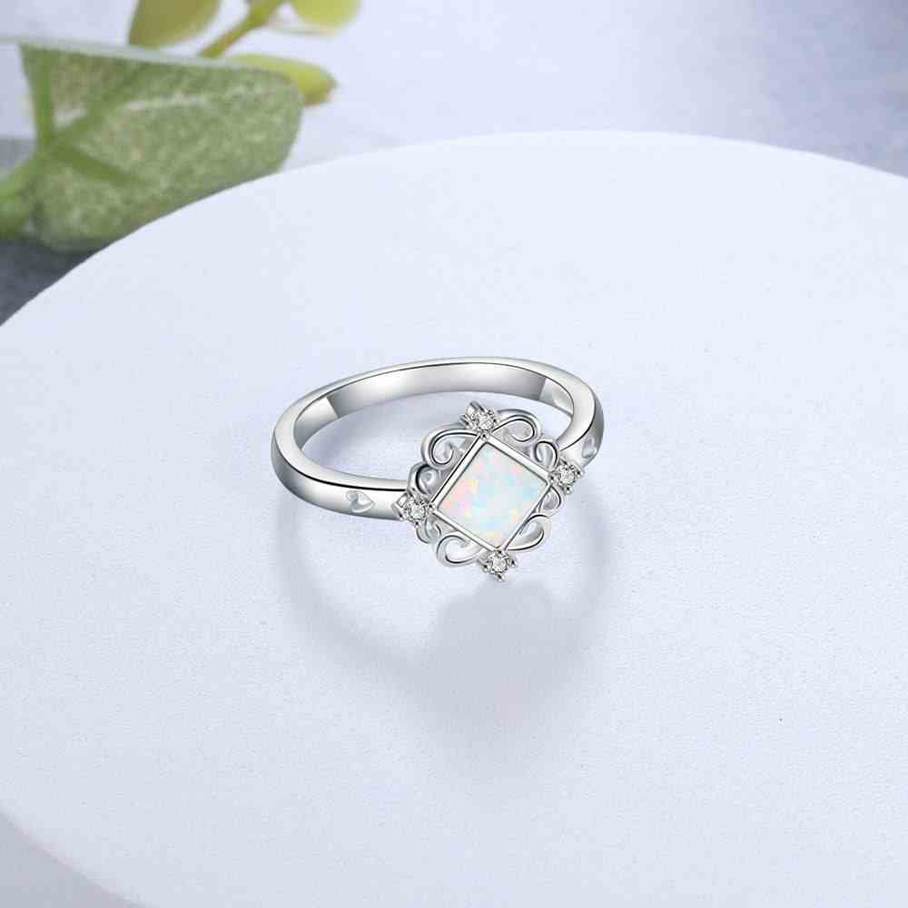 White Opal Ring - Protection Ring