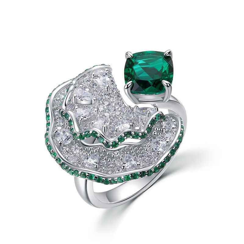 Emerald Ring - Lotus Petal Jewelry