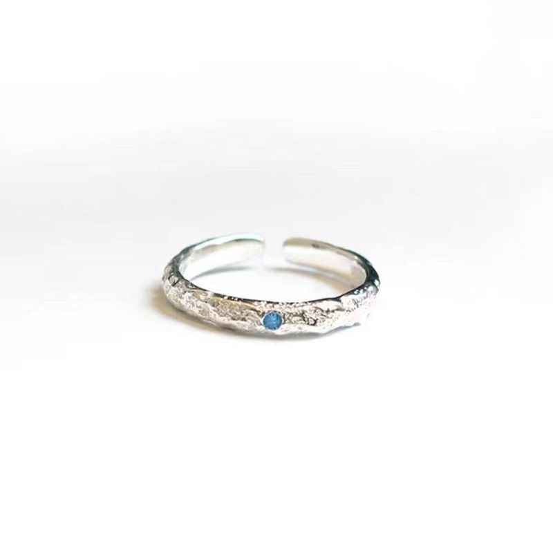 Sterling Silver Aquamarine Ring - Thin Ring