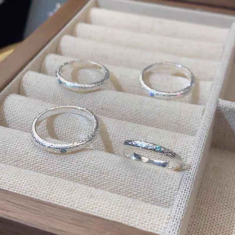 Sterling Silver Aquamarine Ring - Thin Ring