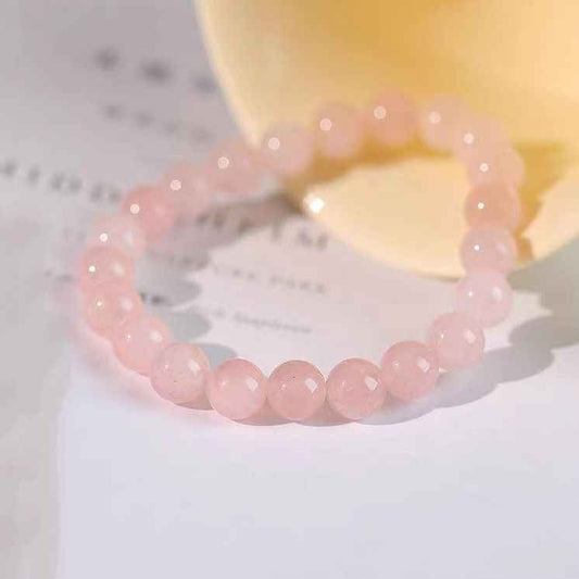 Matching Couple Bracelets - Rose Quartz Bead Bracelet