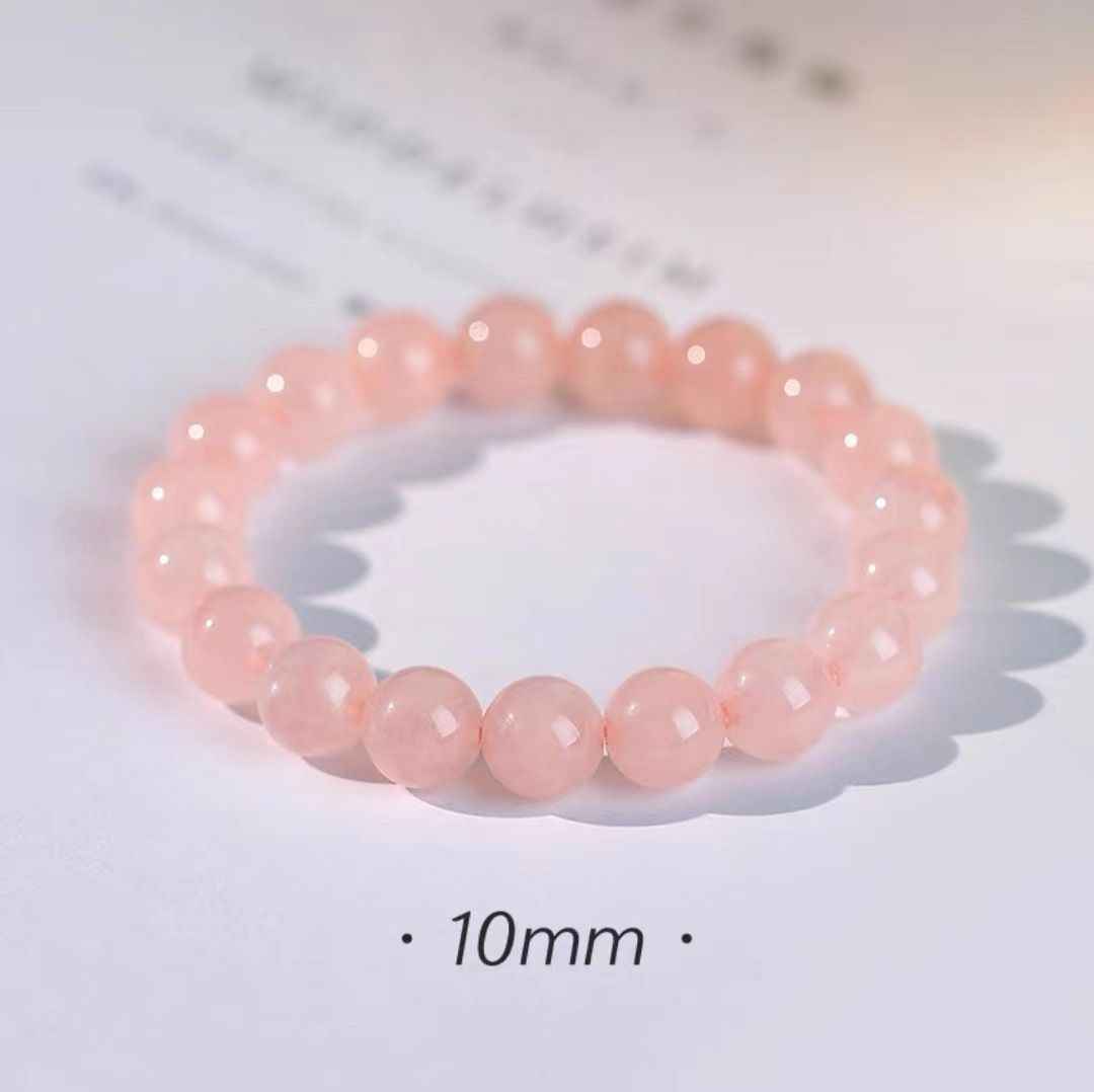 Matching Couple Bracelets - Rose Quartz Bead Bracelet