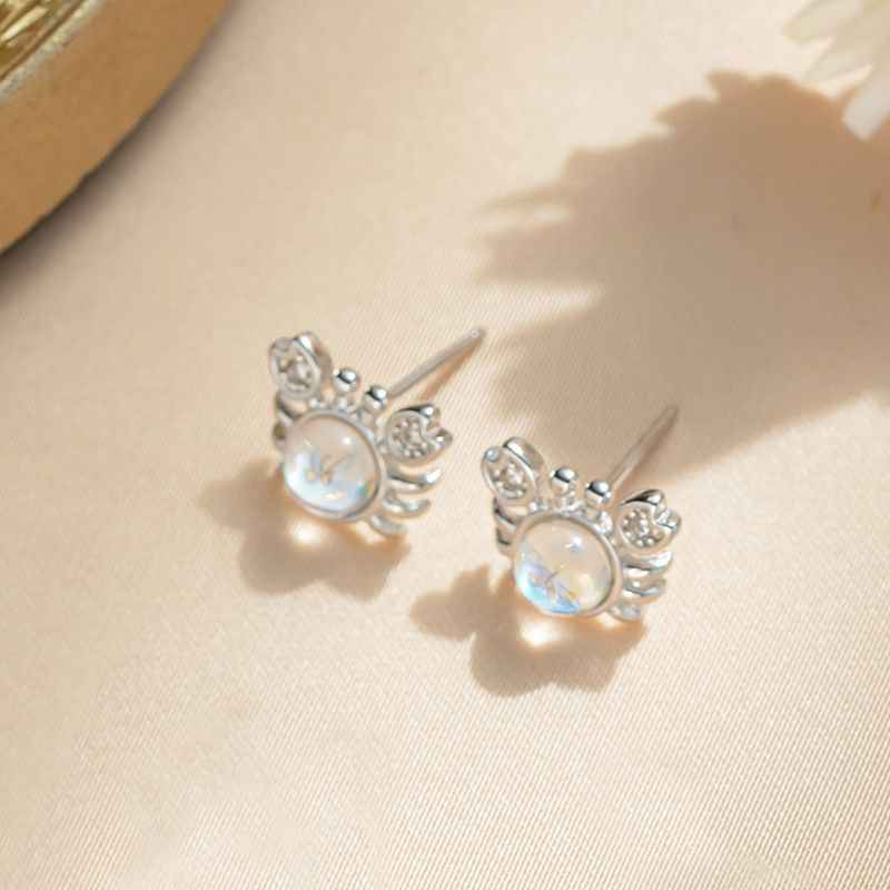 Moonstone Stud Earrings - June Birthstone