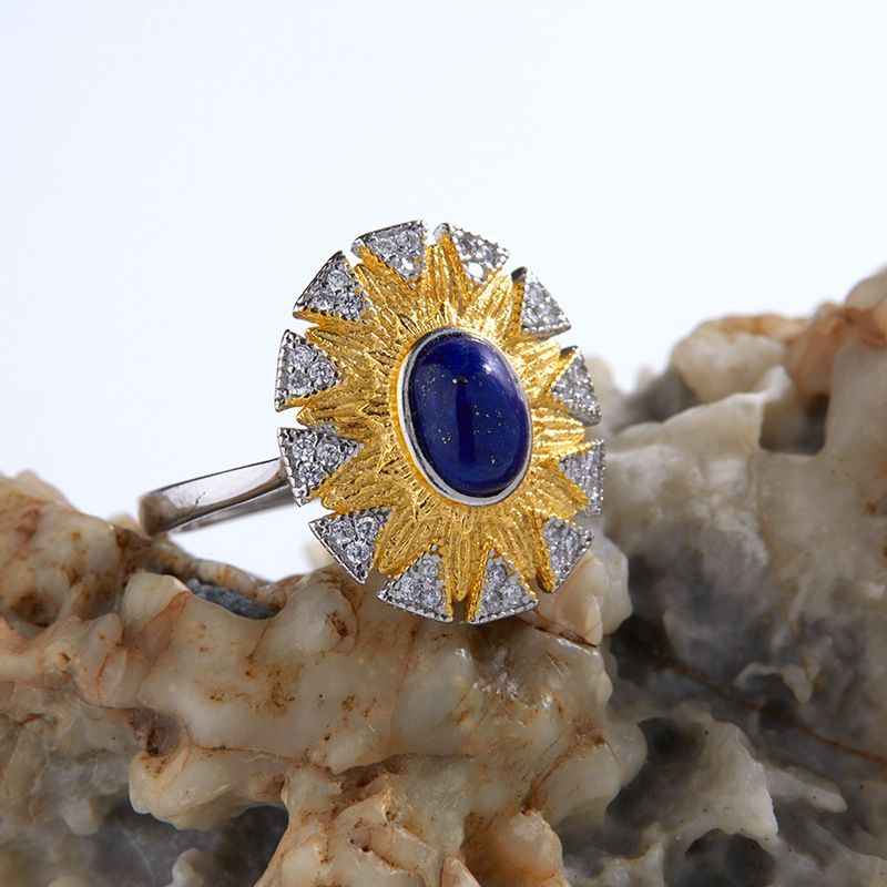 Lapis Lazuli Weddng Ring - September Birthstone