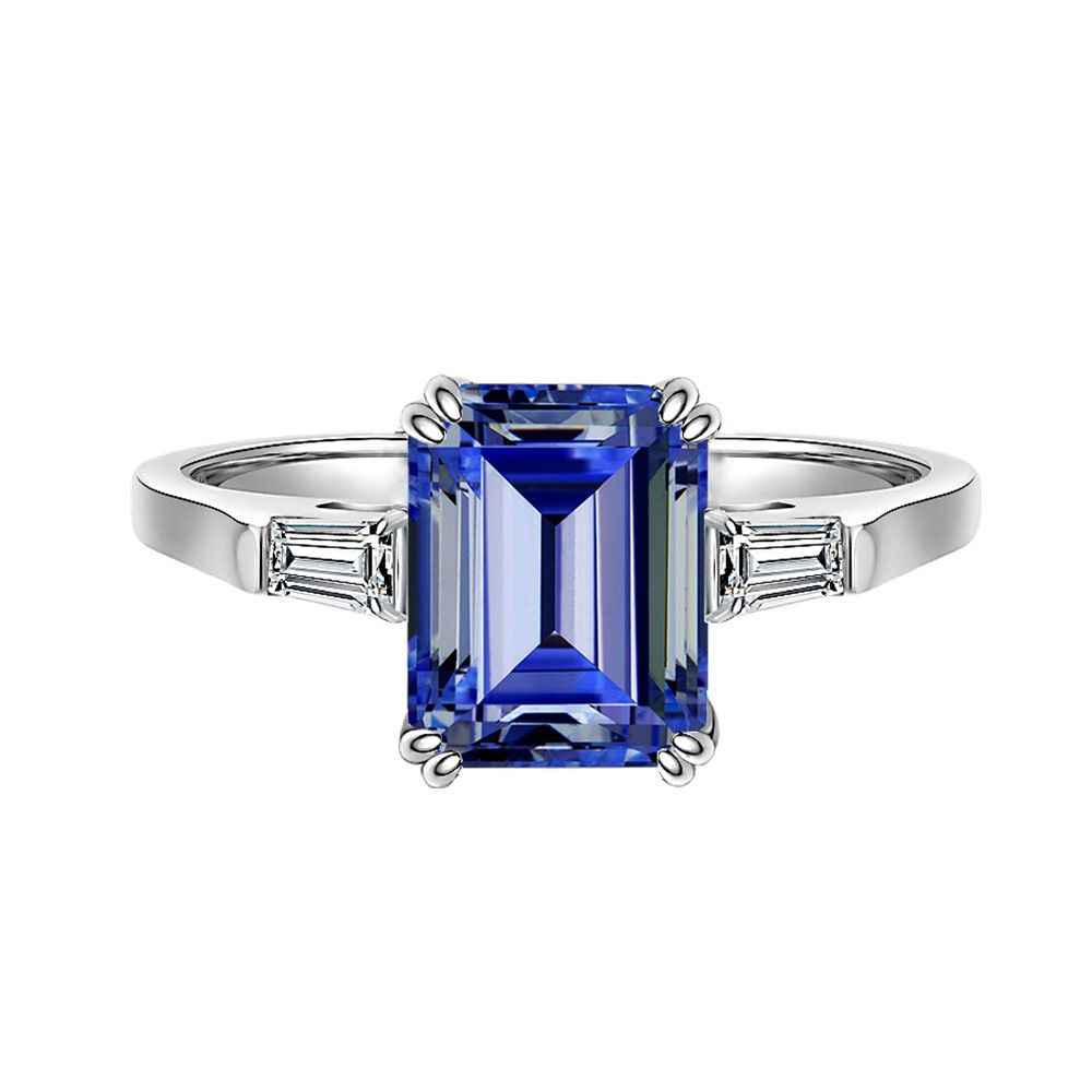 Tanzanite Wedding Ring - Blue Stone Ring