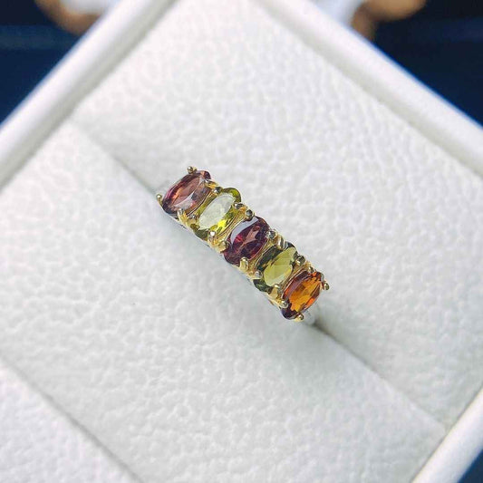 Tourmaline Wedding Ring - October Birthstone Ring