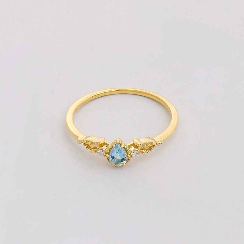 Aquamarine Gold Ring