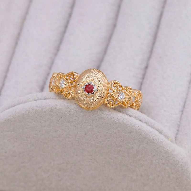 Gold Ruby Ring - Vintage Ruby Ring