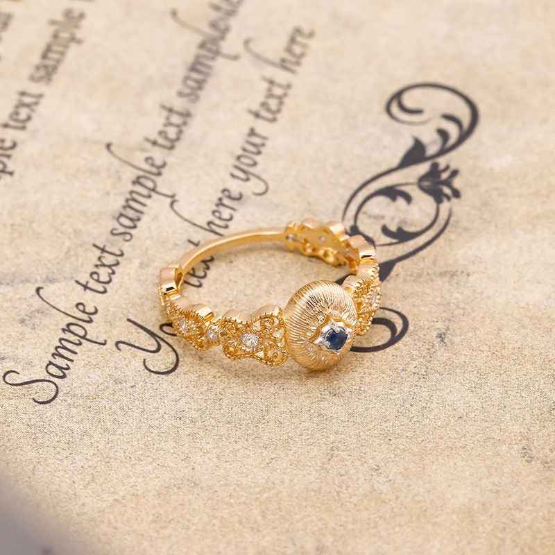 Gold Sapphire Ring - Oval Sapphire Ring