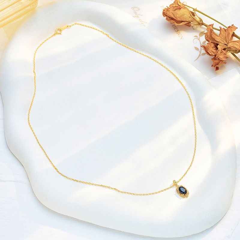 Gold Obsidian Necklace - Vintage Gold Necklace