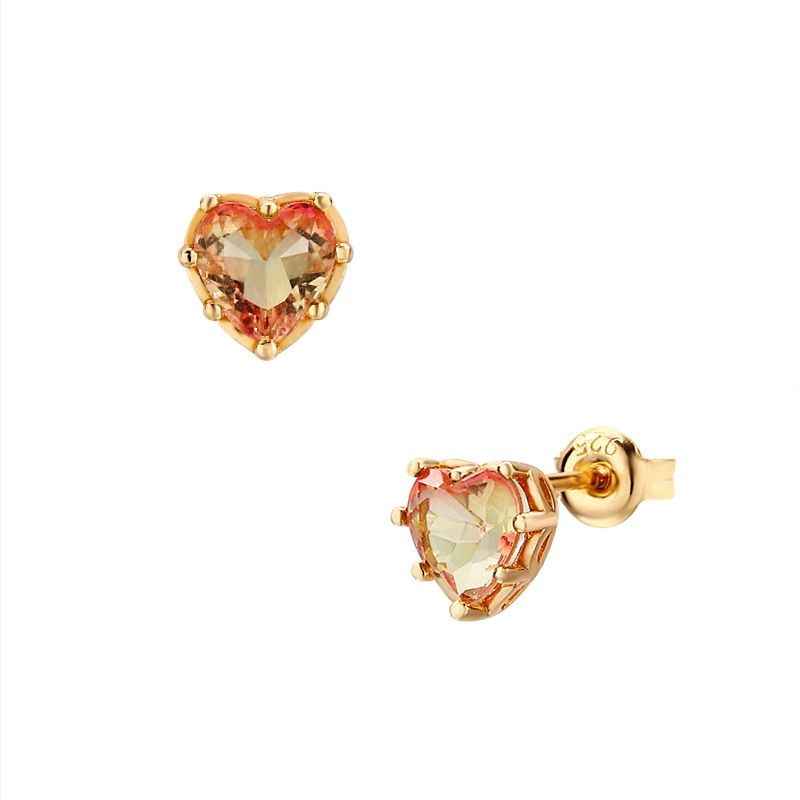 Tourmaline Earrings - Heart Shaped Earrings